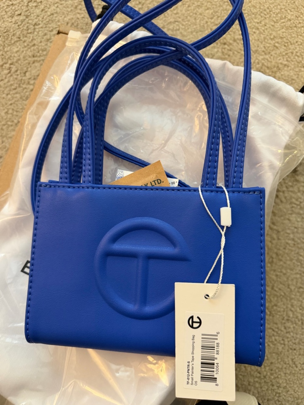 Telfar Mini Shopping Bag in Bright Blue